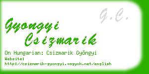 gyongyi csizmarik business card